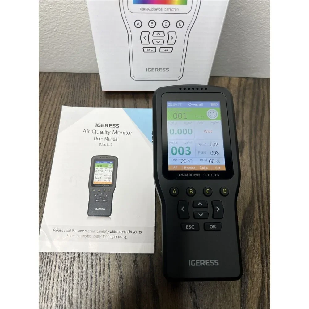 Indoor Air Quality Monitor IGERESS Formaldehyde Detector Pollution Monitor